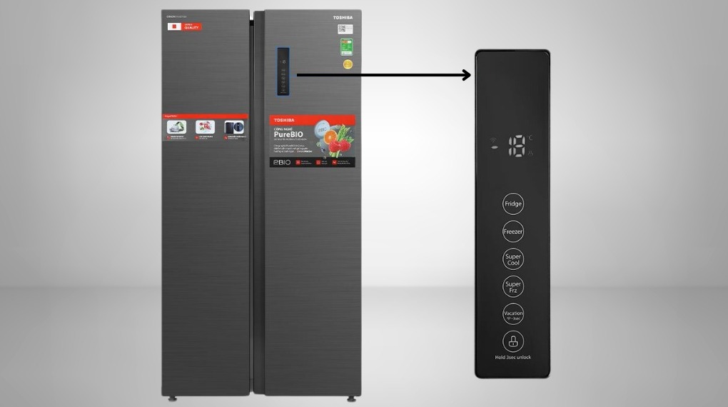 Tu- lanh-To-shi-ba Inverter 555 lit- Side -By -Side GR-RS696WI-PMV -60-AG